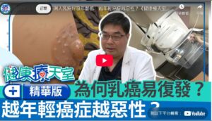 【雙和醫院】為何乳癌易復發？亞洲人乳癌好發年齡低　越年輕癌症越惡性？《乳房外科 蘇智銘醫師》